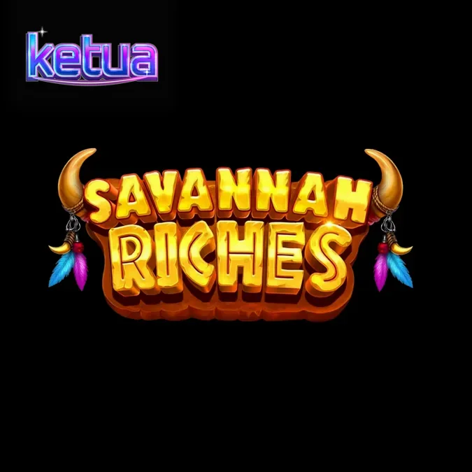 Pemandangan savana Afrika yang indah dalam permainan slot Savannah Riches